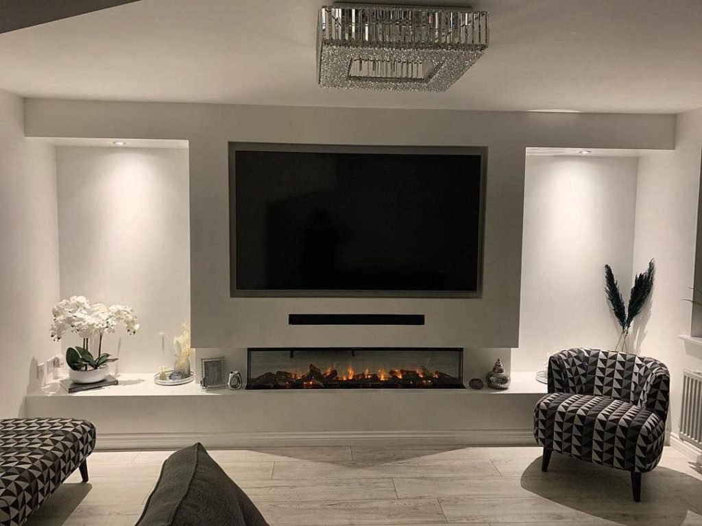 Media Wall With Built In Fire